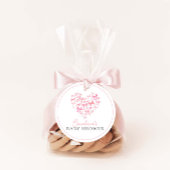 Ronde Roze Hart Boog Baby shower ten gunste van st Labels