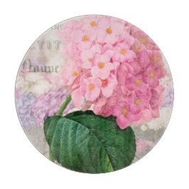 Ronde roze hydrangea snijplank