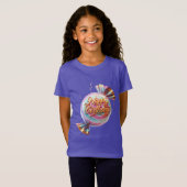 Ronde roze Snoep T-shirt (Voorkant volledig)
