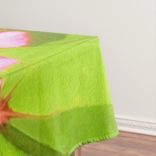 Ronde Roze Zinnia in de zomertuin Tafelkleed (Voorbeeld)