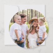 Ronde rustieke foto Kerstmis Feestdagenkaart (Achterkant)