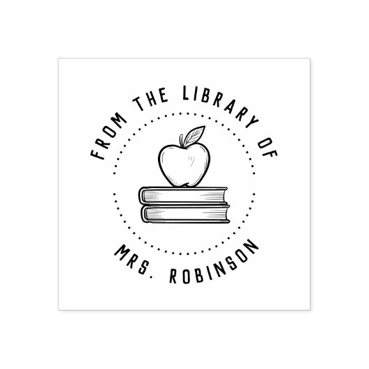 Ronde Rustieke 'Uit de bibliotheek van leraar Appl Rubberstempel (Afrduk)
