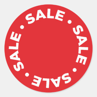 Ronde Sale.Sale. Rode Stickers