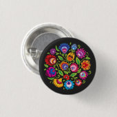 Ronde samenstelling Poolse folklore Button 3,2 Cm (Voorkant /achterkant)