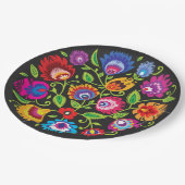 Ronde samenstelling Poolse folklore Papieren Bordje (Gekanteld)
