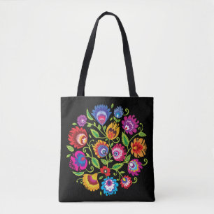 Ronde samenstelling Poolse folklore Tote Bag
