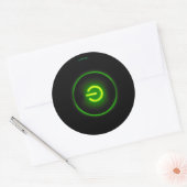 ronde schakelaar aan/uit knop label (Envelop)