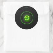 ronde schakelaar aan/uit knop label (Tas)