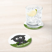 Ronde schapen kartonnen onderzetter (Insitu)