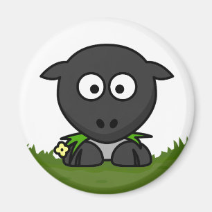 Ronde schapen magneet