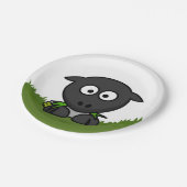 Ronde schapen papieren bordje (Gekanteld)