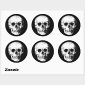 Ronde schedel stickers (Vel)