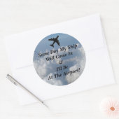 Ronde Schip Luchthaven Ronde Sticker (Envelop)
