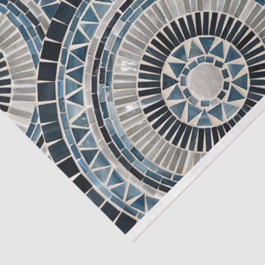 Ronde Seashell Mozaïek Achtergrond Patroon Decoupa Tissuepapier (Detail)