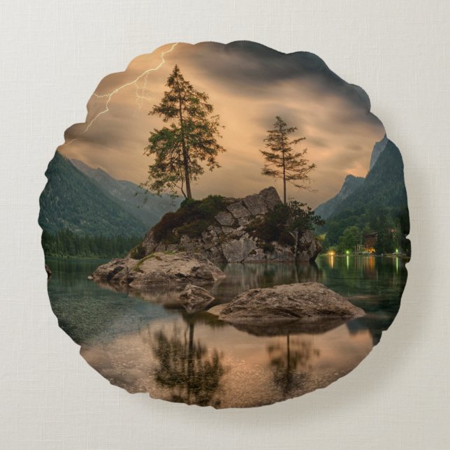 Ronde Sierkussen (16 inch) Rond Kussen (Voorkant)