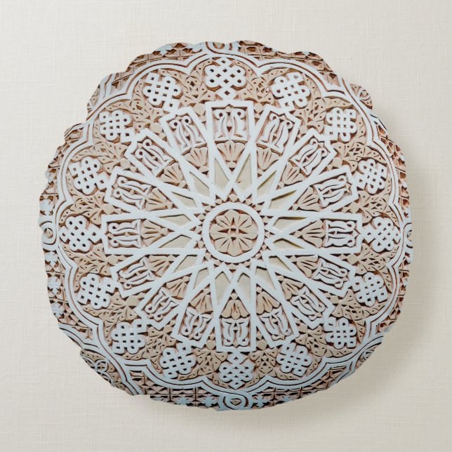 Ronde Sierkussen (16 inch) Rond Kussen (Voorkant)