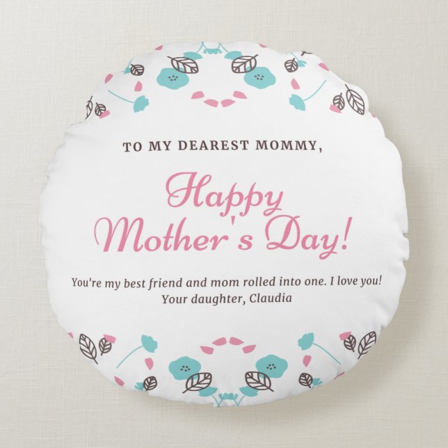 Ronde Sierkussen (16 inch) Rond Kussen (Voorkant)