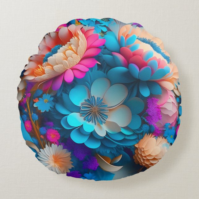 Ronde Sierkussen (16 inch) Rond Kussen (Voorkant)