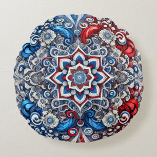 Ronde Sierkussen Franse kleuren ontwerp Rond Kussen