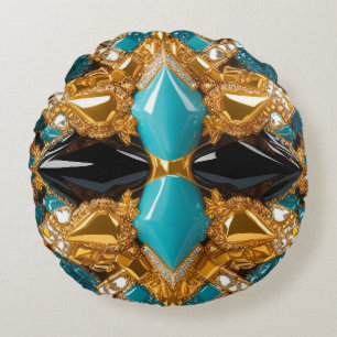 Ronde Sierkussen met Bahamas kleuren Rond Kussen