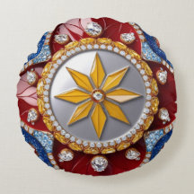 Ronde Sierkussen met Colombiaanse kleuren