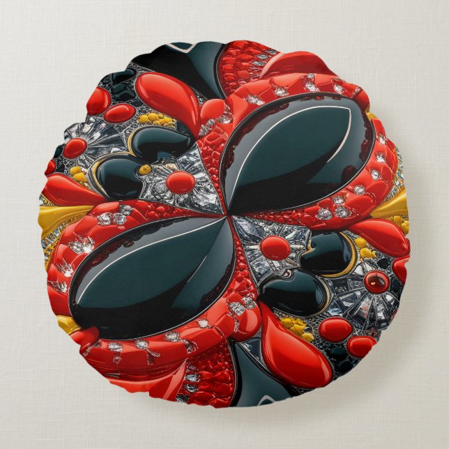 Ronde Sierkussen met Duitse kleuren Rond Kussen (Voorkant)