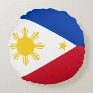 Ronde Sierkussen met Filipijnen vlag Rond Kussen