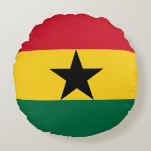 Ronde Sierkussen met Ghanese vlag Rond Kussen