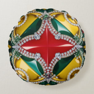 Ronde Sierkussen met Los Angeles kleuren Rond Kussen