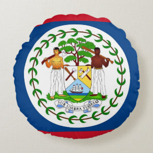 Ronde Sierkussen met vlag van Belize Rond Kussen