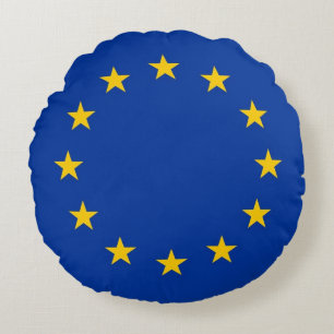 Ronde Sierkussen met vlag van de Europese Unie Rond Kussen