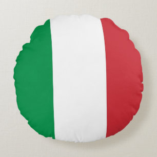 Ronde Sierkussen met vlag van Italië Rond Kussen