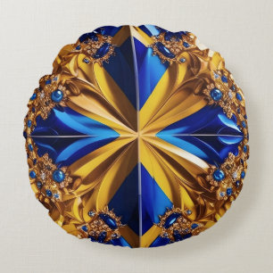 Ronde Sierkussen met Zweedse kleuren Rond Kussen