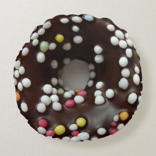 Ronde Sierkussen Snoep Sprinkles Chocolade Rond Kussen