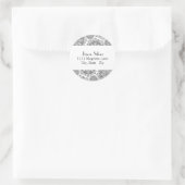 Ronde Silver Flame Adresetiketten Sticker (Tas)