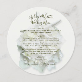 Ronde Sjabloon van het Wuwvoermenu Seaside Garden Kaart