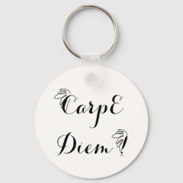 Ronde sleutelhanger 1 Carpe Diem