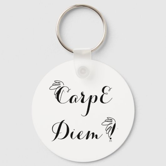 Ronde sleutelhanger 1 Carpe Diem (Voorkant)