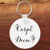 Ronde sleutelhanger 1 Carpe Diem (Voorkant)