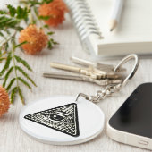 Ronde sleutelhanger Oeil die alles ziet (Voorkant Rechts)