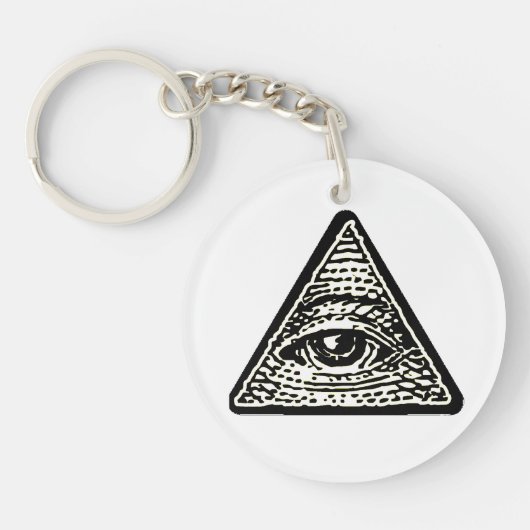 Ronde sleutelhanger Oeil die alles ziet (Voorkant)