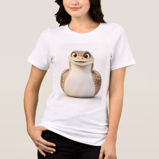 Ronde Snakeshirt met Stijlvolle Slang | Schattig Z Tri-Blend Shirt