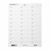 Ronde sneeuwvlok etiket (Full Sheet)