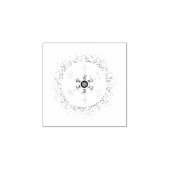 Ronde sneeuwvlok rubberstempel (Afrduk)