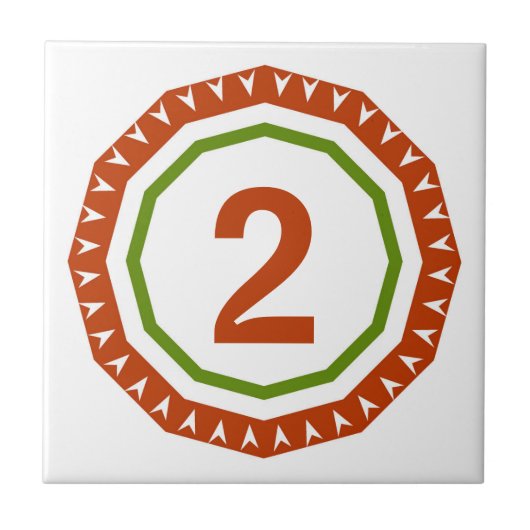 Ronde Spaanse letter huisnummer Tegels Tegeltje (Voorkant)