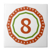 Ronde Spaanse letter huisnummer Tegels Tegeltje (Voorkant)