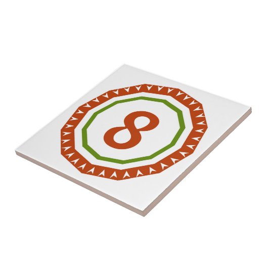 Ronde Spaanse letter huisnummer Tegels Tegeltje (Zijkant)