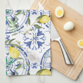 Ronde, , Spaanse tegel, middellandse zee, citroen, Theedoek (Quarter Fold)