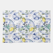 Ronde, , Spaanse tegel, middellandse zee, citroen, Theedoek (Horizontaal)