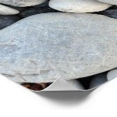 ronde steentextuur steenmineralen natuur grind poster (Hoek)
